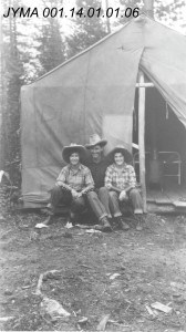 Left to right: Mona Matheson Harragin, Bill Wuest, and Agnes Truxler Harragin.