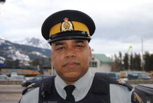 RCMP Sgt. Rick Bidaisee, pictured here, joined the Jasper detachment in the beginning of Feburary, 2016. P. Clarke photo.
