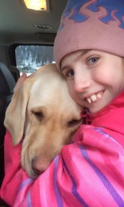 Bella Tiesenhausen with her service dog Uri. Photo submitted.