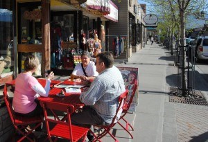 Cocos Cafe was one of 14 restaurants in town that participated in the sidewalk seating pilot project last summer. P. Clarke Photo.