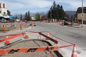 Construction has begun at the intersection of Miette Avenue and Geikie Street. Photo - P. Clarke