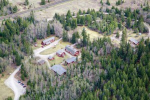 An aerial photo of the Palisades learning centre taken in the spring of 2015.
