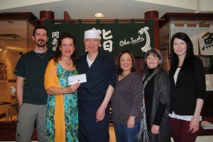 Oka Sushi donated $3,075 to the Children of Autumn Foundation