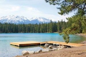 Trail Crew_New dock at Lake Annette_P. Clarke1