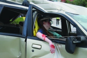 Grade 9 students from cole Desrochers and Jasper Junior/Senior High School witnessed the deadly consequences of drinking and driving, thanks to a program called Prevent Alcohol and Risk-Related Trauma in Youth (PARTY). K. Byrne photo