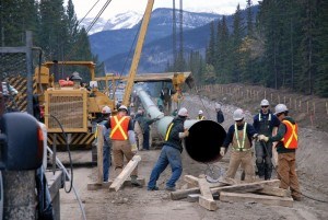 Construction of the Trans Mountain Pipeline. Photo submitted. 