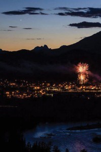 Fireworks light up the night sky over Jasper on July, 1 2015. Photo provided. 