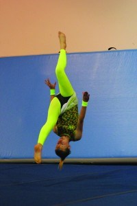 About 50 children from the Jasper Gymnastics Club, hopped, somersaulted and cartwheeled across the floor of the Jasper Activity Centre for their annual year-end recital, June 8. K. Byrne photo