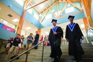  Joseph Merilovich (left) and Manuel Bolduc, graduated from École Desrochers, June 27. B. Van Tighem photo.