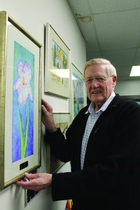 Local painter Sandy Robinson presented a painting, June 20, in memory of his friend Sister Clare Ashe. The painting is on display at Jasper Elementary School, where Ashe was a teacher decades ago. K. Byrne photo