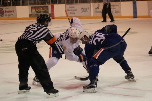 The annual Billy Moores Cup drew a sold-out crowd to the Jasper Arena, July 6, which hadn’t seen this level of hockey since the last time the team’s prospects were in town in 2014. P. Clarke photo. 