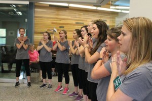 Habitat for the Arts hosted Calgary’s Cantaré Children’s Choir for a workshop in its new location at the Jasper Library and Cultural Centre, June 5. Photo - K. Byrne. 
