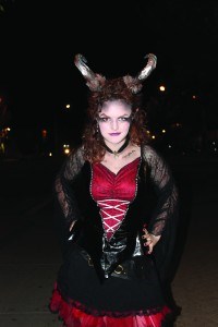 Hundreds of locals and tourists lined up outside of the Athabasca Hotel, July 31, for HIV West Yellowhead’s 12th annual Halloween in July. K. Byrne photo