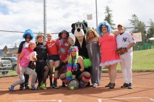 a team of drag queens rounded the bases at Centennial Field, Aug. 25, for the 10th annual Emily Morgan Celebration Softball Tourney. K. Byrne photo
