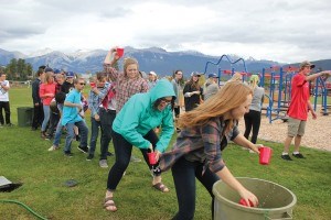 High school students participated in a variety of activities for Spirit Day Sept. 9. K. Byrne photo. 