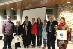 Several community members were recognized for their contribution to Jasper’s art scene at the annual Mayor’s Night for Raven About the Arts, Oct.1. | K. Byrne photo.