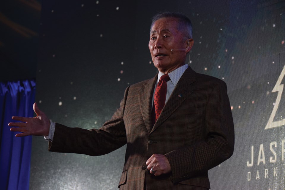 Actor and human rights advocate, George Takei, lit up the Jasper Dark Sky Festival, Oct. 21. | C. Gilbert photo