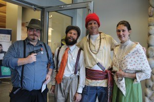 There were events and activities held throughout the building during the grand opening including random spurts of improve from the Jasper Theatre Arts Collective. K. Byrne photo. 
