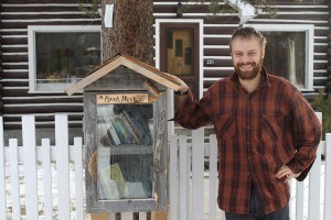 Earlier this month Jamie Orfald-Clarke built a tiny free library for his wife Marissa Kidd. The library can be found at 221 Bonhomme St. K. Byrne photo