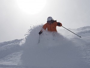 Marmot recorded 159 cm of snow for the month of March, breaking its 2012 record. Photo courtesy of Marmot Basin.
