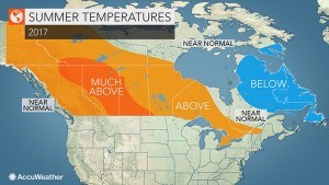 Accuweather data promises a parade of thunderstorms in the Rocky Mountains this summer. Images supplied.
