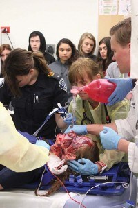 Students in Grade 9 got see witness the deadly consequences of drinking and driving as part of a provincial-wide program called Prevent Alcohol and Risk-Related Trauma in Youth (PARTY), May 12. P. Clarke photo.