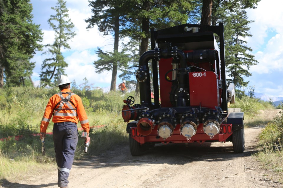High-powered sprinkler system going up on Pyramid Bench