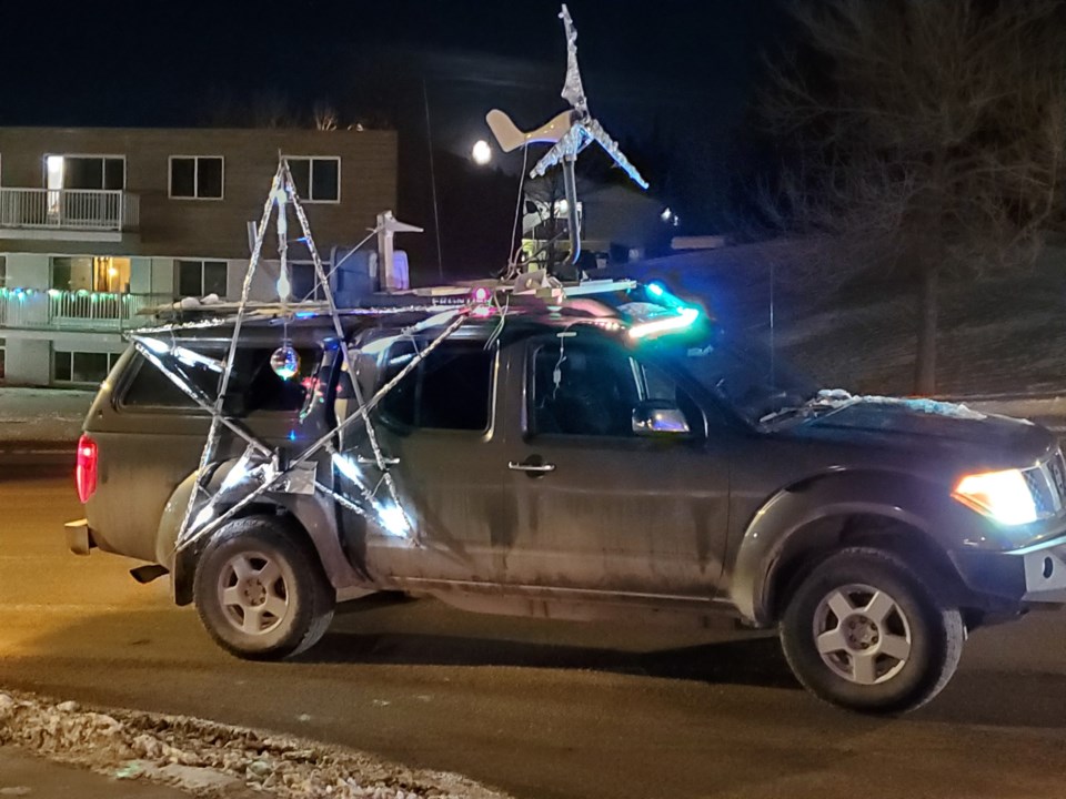 Parade float with Wind Generator