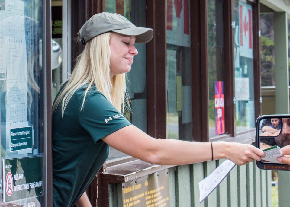 Facilities attendant in kiosk