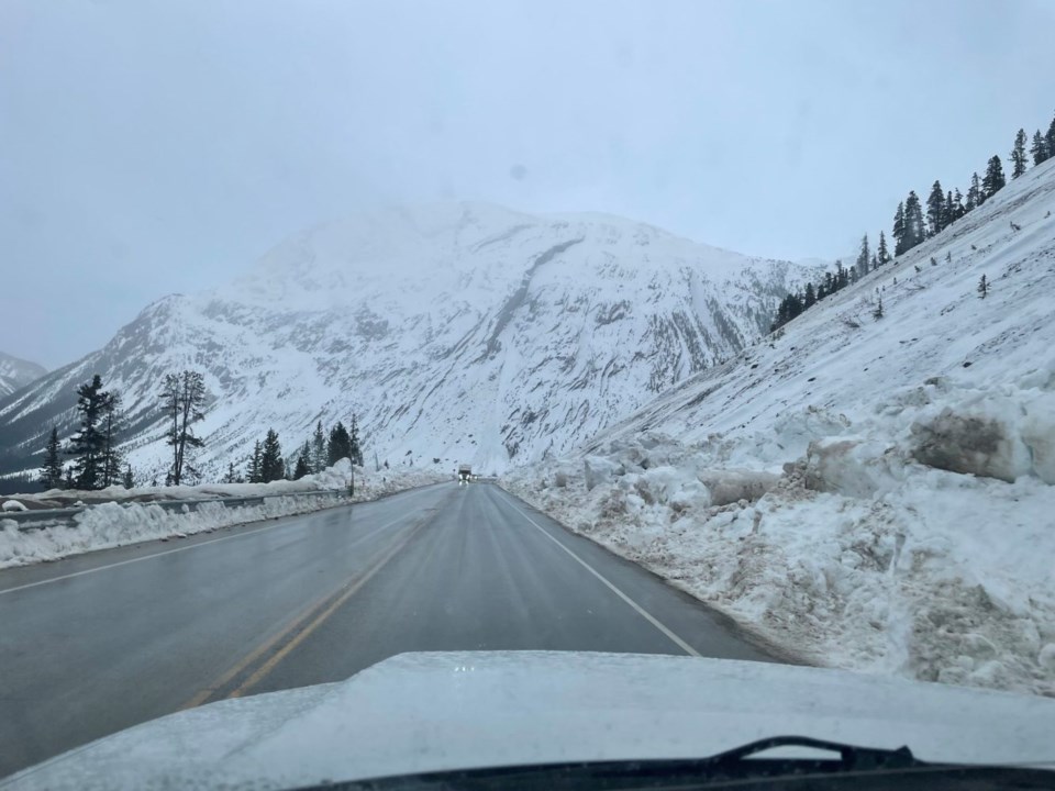 April 9 avalanche control after snow plows cleared the parkway