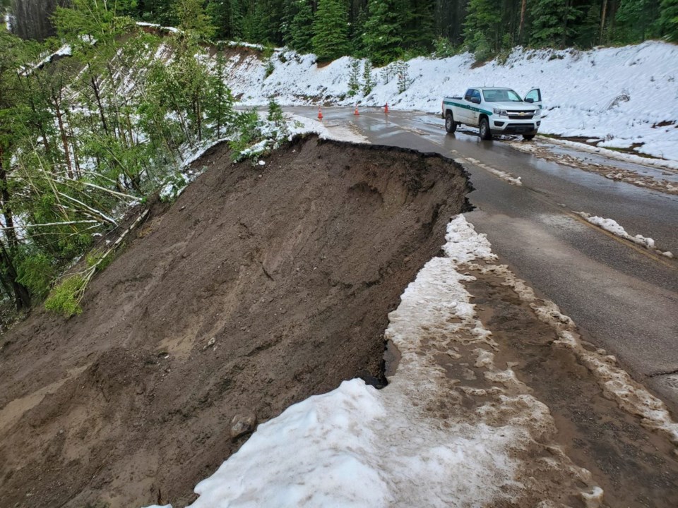 Miette Road washout, June 20, 2023