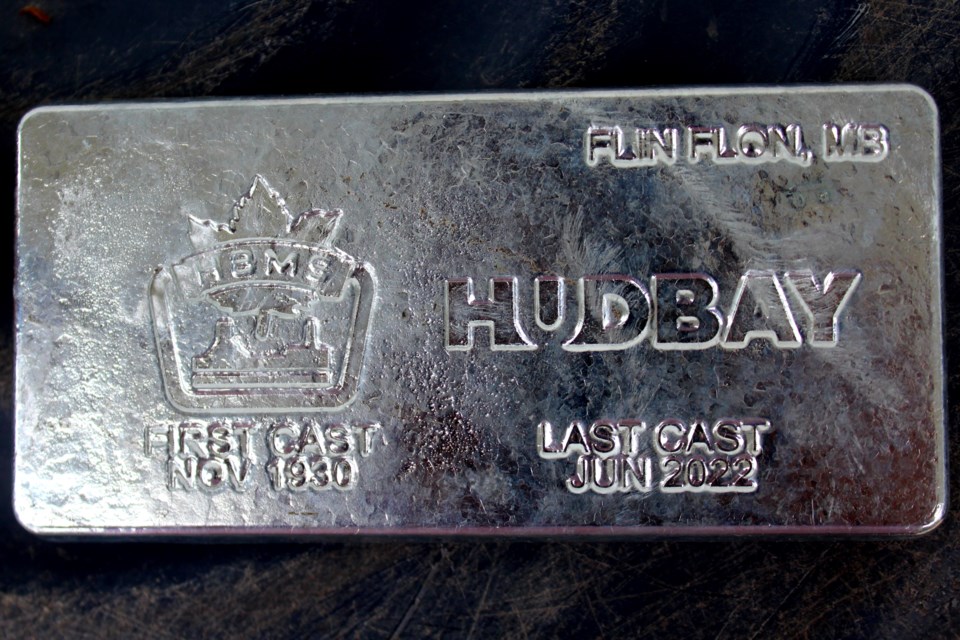 One of the final castings of Hudbay's Flin Flon mill and casting plant. The facility, which opened back in November 1930, is nearing the end of its operations, along with 777 mine and other Flin Flon-area sites.