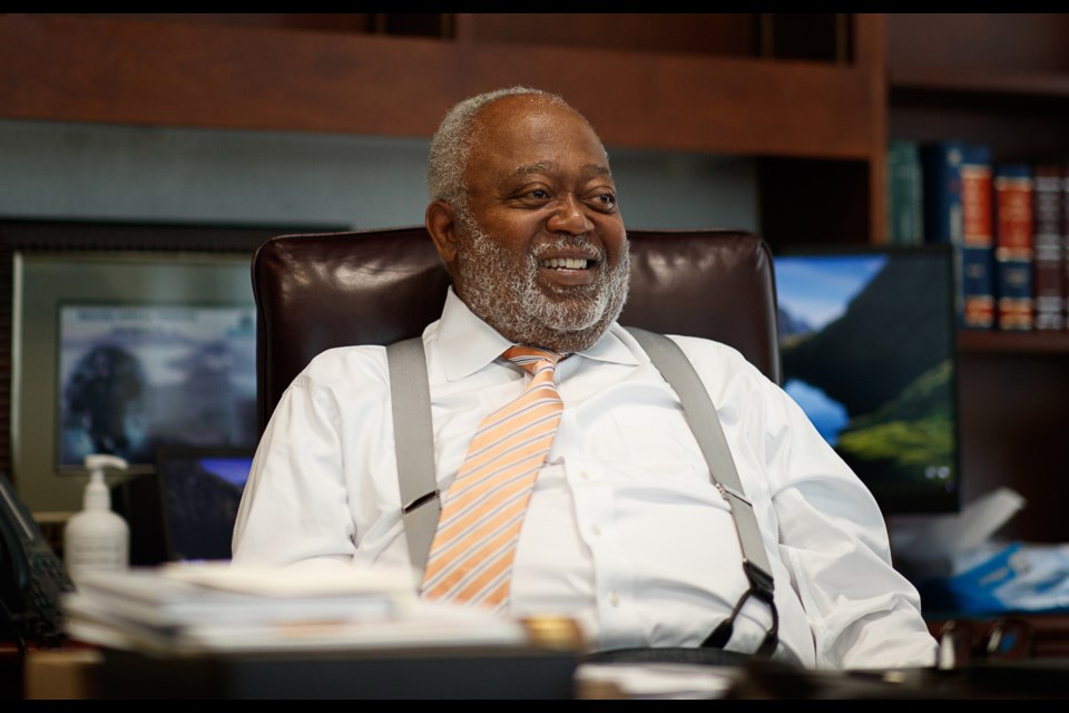 Judge William Newman Jr. shown in his chambers several weeks prior to his retirement at the end of June 2023.