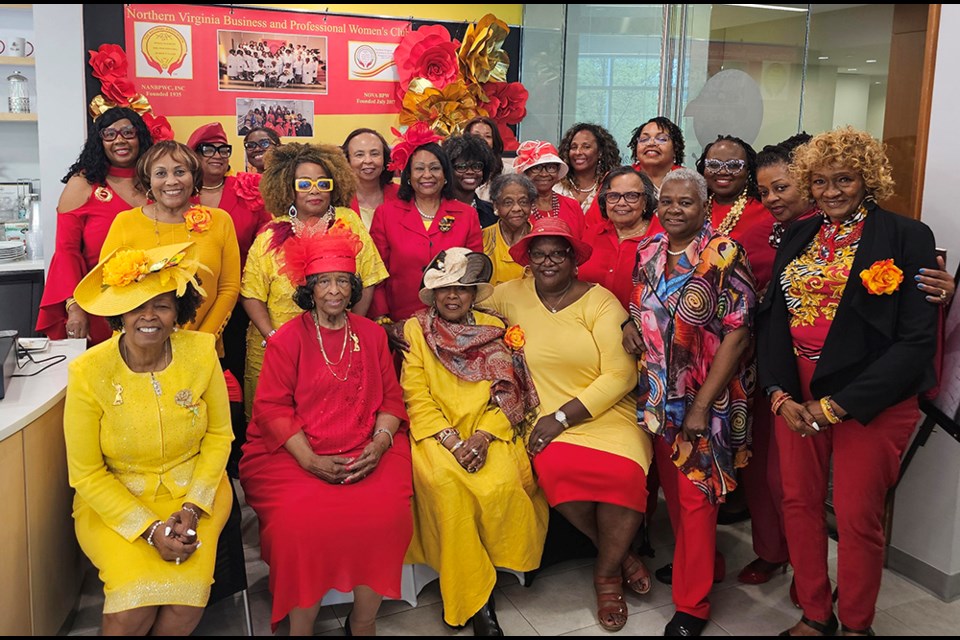 Members of the Northern Virginia Black Professional Women’s Club Mid-Atlantic District of the National Association of Negro Business and Professional Women’s Club gather for Founders’ Day festivities. 