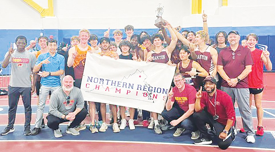Oakton High boys team wins region track and field championship