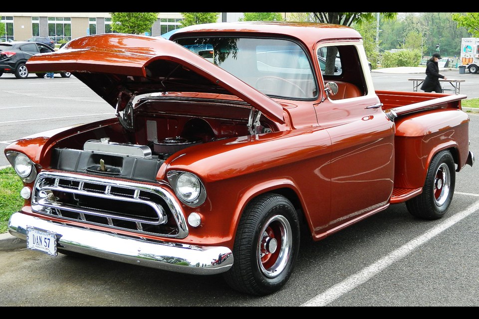 Danny Edmunds' 1957 Chevrolet pickup truck was chosen as the Best Overall Entry at the first Wakefield High School Car Show.