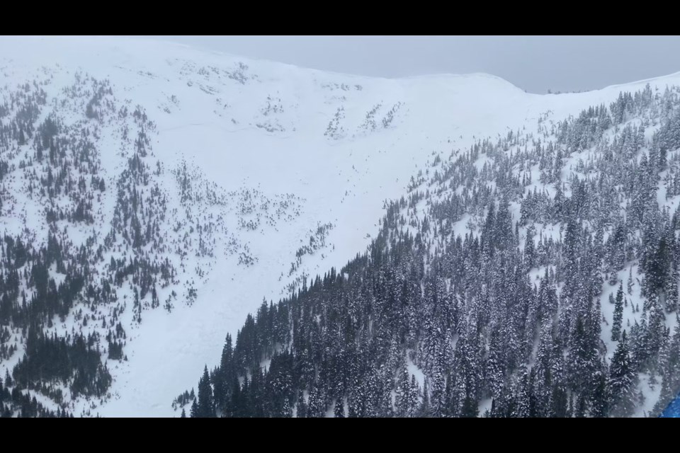 A fatal avalanche took place at the head of Gardiner Creek, in the Castle Wildland Provincial Park, on Feb. 24, 2024.