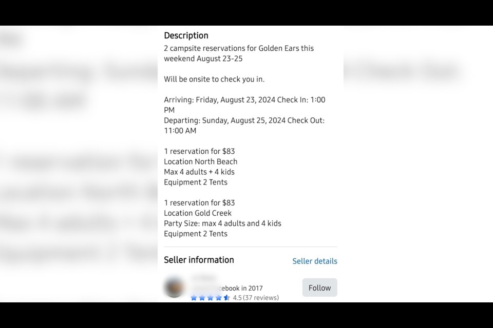 They were illegally trying to sell two campsites for $83 each. 