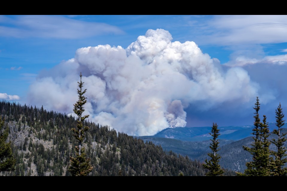 This was the view of a wildfire that a B.C. man saw on July 12, 2025. 