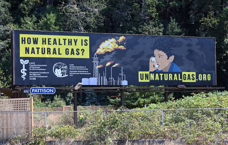 anti-natural gas billboard