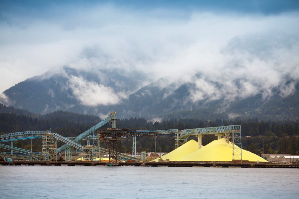 Mining sulphur vancouver port