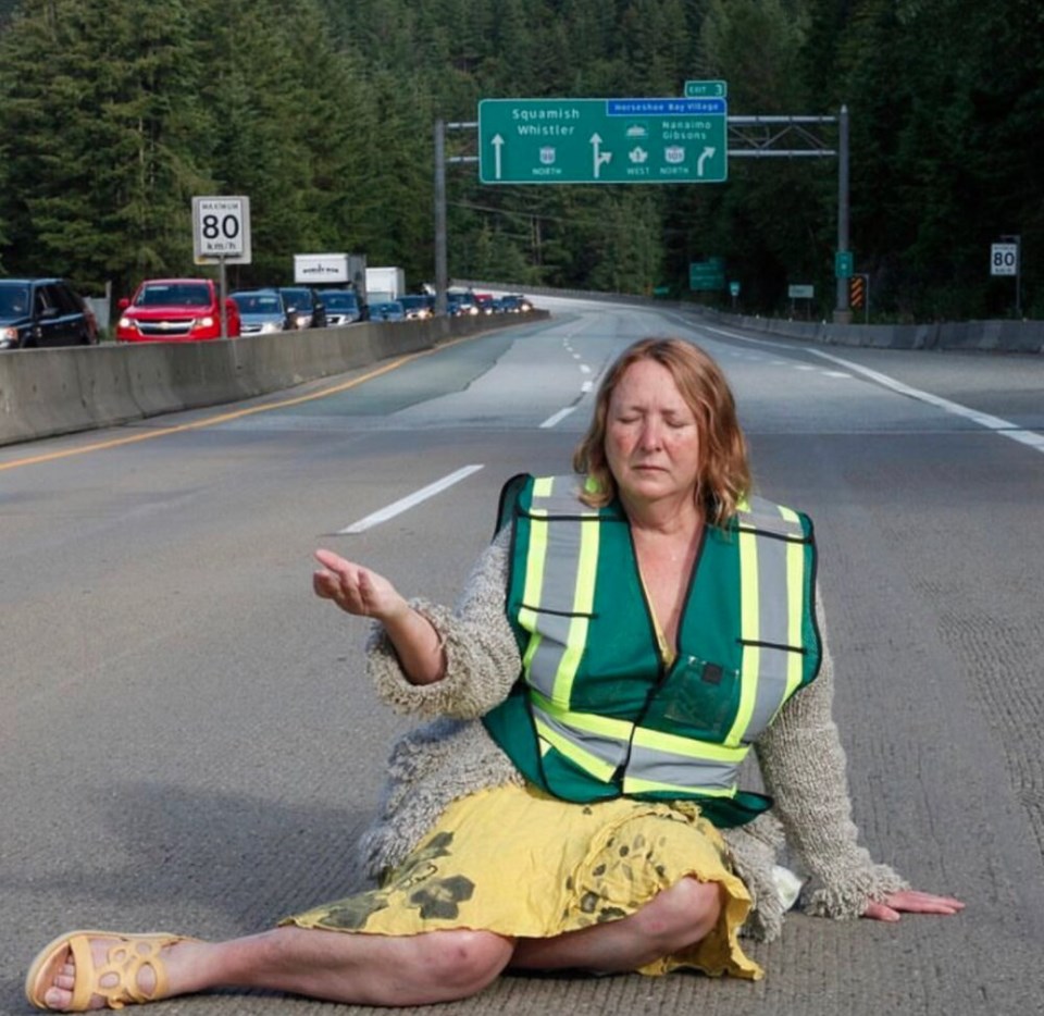 Susan Bibbings on highway