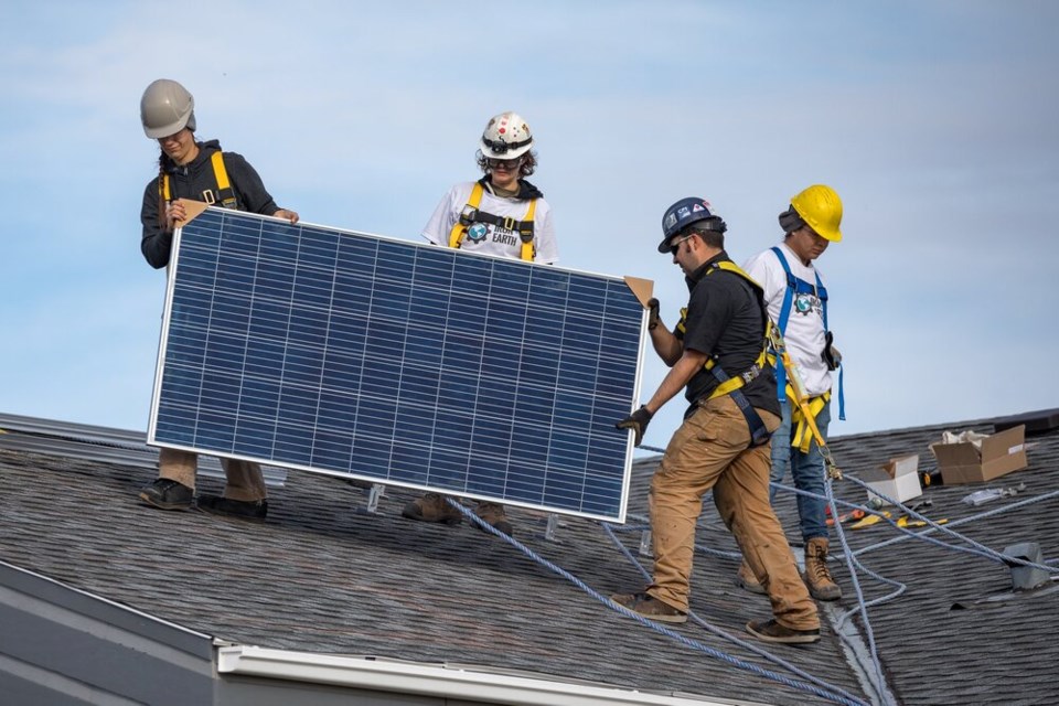 Solar panel installation