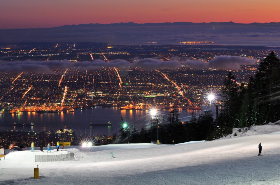 Grouse Mountain at night