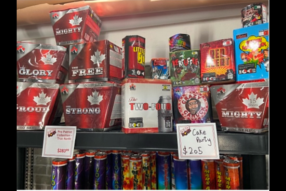 Photographs from a fully stocked clandestine fireworks store in Surrey, busted Oct. 27 by bylaw officers and police constables. 
