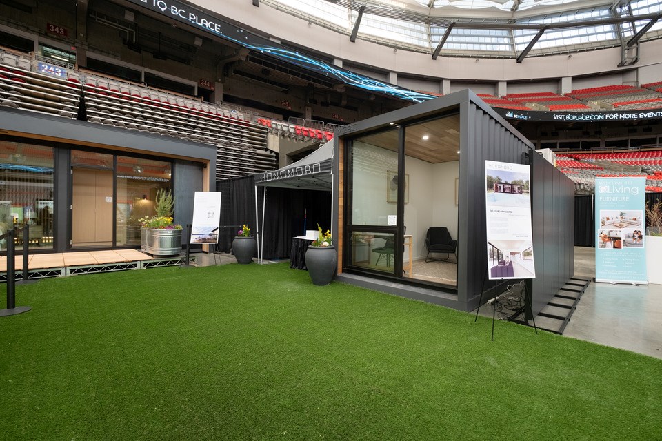 The Honomobo modular home is a feature of the event. Visitors can walk through the model home and speak with experts. 