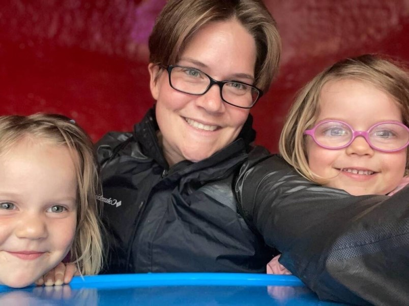 Const. Denise Laforest with her children. 