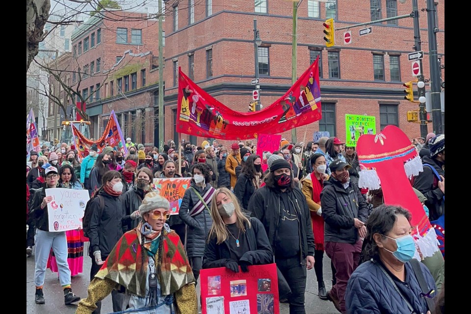 Hundreds of people attended the 31st annual women's memorial march in Vancouver's Downtown Eastside.