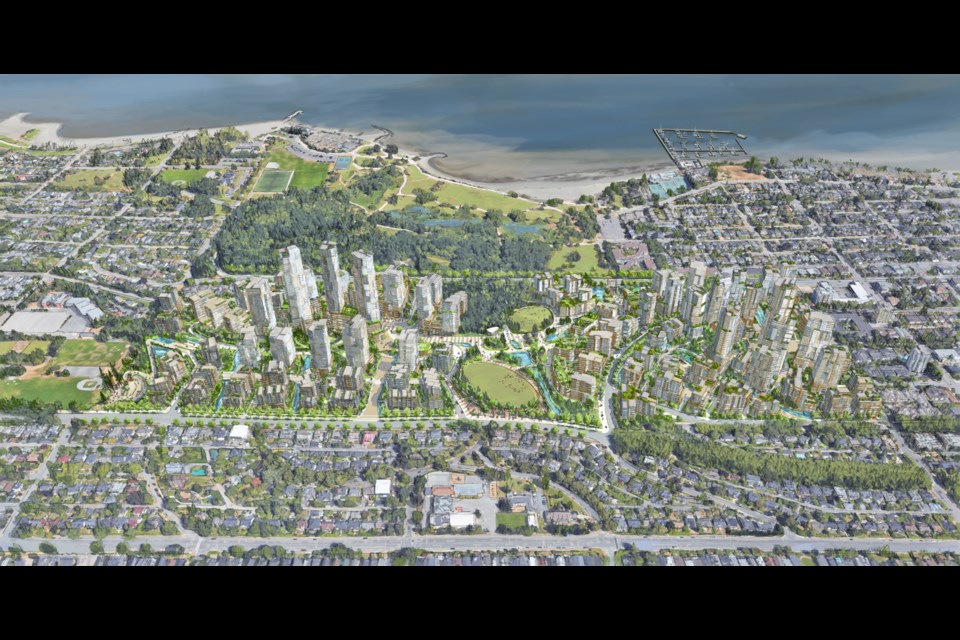 A rendering of the master-planned community. 