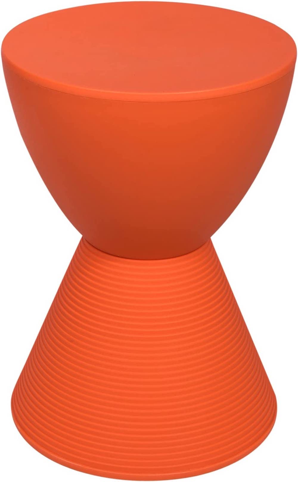 Fluted orange table